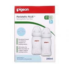 PIGEON Peristaltic Plus Nursing Bottle Wide Neck Twin Pack isi 2 240ml