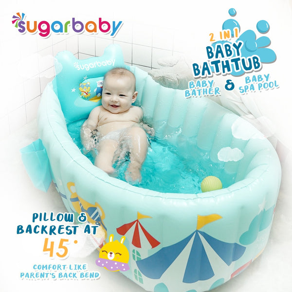 SUGARBABY 2in1 Baby Bath Tub / Bathtub Bak Mandi Karet Bayi