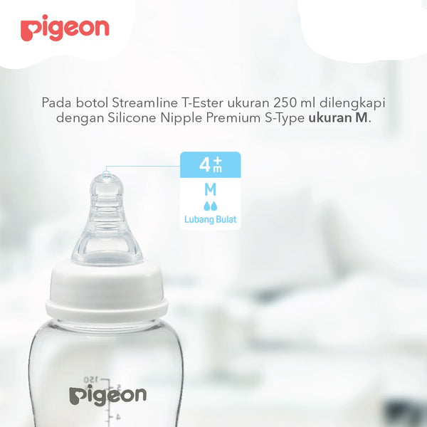 PIGEON Botol T-Ester Streamline 150ml & 250 ml with S-type Nipple | Botol Susu Bayi