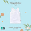 LIBBY Singlet Kaos Kutang Bayi & Anak Polos Putih / kaos dalam anak (1 pcs) SML