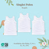 LIBBY Singlet Kaos Kutang Bayi & Anak Polos Putih / kaos dalam anak (1 pcs) SML