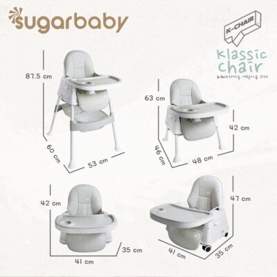 SUGARBABY Klassic Chair High Chair 6 in 1 | Booster Seat | Kursi Makan Bayi thumbnail 2