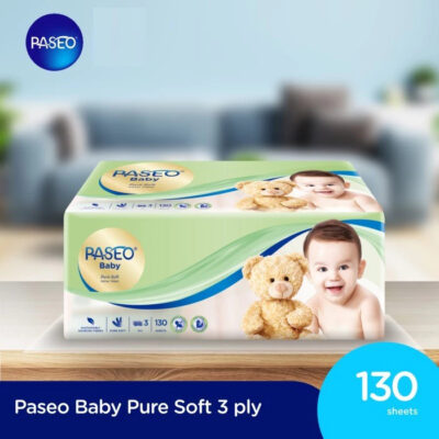 Paseo Baby Tissue Pure Soft 130 sheets / Tisue kering bayi thumbnail 2