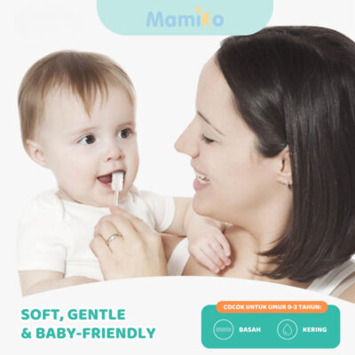 Mamiko Baby Oral Cleaner - Pembersih Mulut Bayi New Born Isi 30 PCS - Aman Digunakan Untuk Bayi 0-3 Tahun thumbnail 5