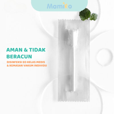 Mamiko Baby Oral Cleaner - Pembersih Mulut Bayi New Born Isi 30 PCS - Aman Digunakan Untuk Bayi 0-3 Tahun thumbnail 7