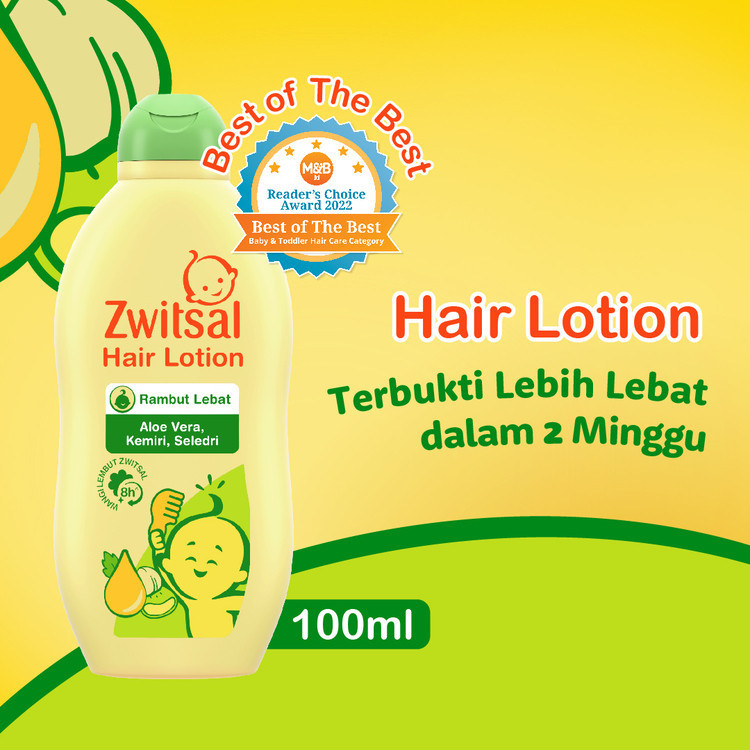 Zwitsal Baby Hair Lotion Aloevera / Sweet Almond oil 100ml - Perawatan Rambut Bayi Melebatkan