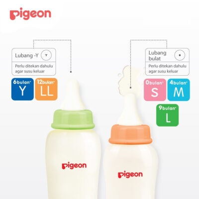 PIGEON Nipple Peristaltic Slim Neck LL / Dot Bayi thumbnail 3