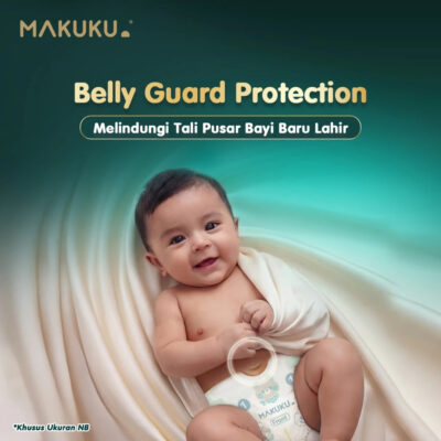 MAKUKU Slim NB28 S38 M32 L34 XL32 XXL28 SAP Diapers | Popok Bayi Tipis Daya Serap Tinggi thumbnail 4