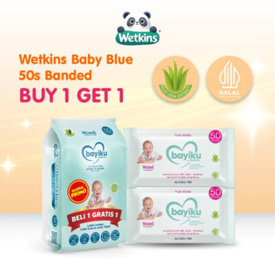 WETKINS Baby Wet Wipes Pure Water Pink / Blue 50's Buy 1 Get 1 Free thumbnail 3