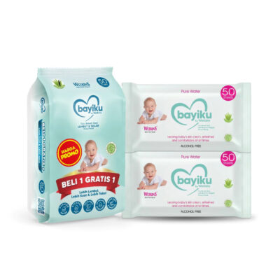 WETKINS Baby Wet Wipes Pure Water Pink / Blue 50's Buy 1 Get 1 Free thumbnail 4
