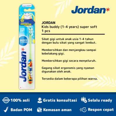 JORDAN Kids Buddy 1-4 Years Super Soft - Sikat Gigi Anak Usia 1-4 Tahun (1 Pcs) thumbnail 5