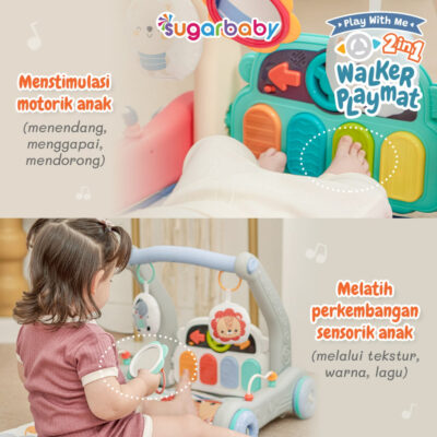 Sugar baby - Play with Me 2in1 Baby Walker&Playmat /Alat Bantu Jalan Anak / Push Walker thumbnail 5