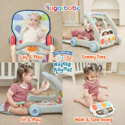 Sugar baby - Play with Me 2in1 Baby Walker&Playmat /Alat Bantu Jalan Anak / Push Walker thumbnail 7