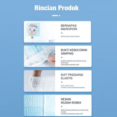 Popok Celana Renang Anak Bayi Batita Balita Tahan Air Sekali Pakai Baby Swim Diapers thumbnail 5