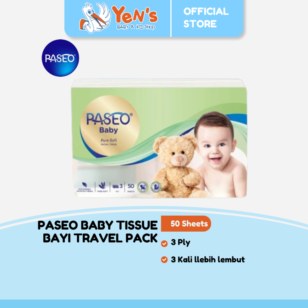 Paseo Baby Pure Soft Facial Tissue 50 sheets