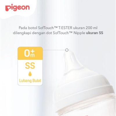 PIGEON BOTOL T-ESTER WIDE NECK BPP 300ML WHITE W/ SOFTOUCH NIPPLE thumbnail 5