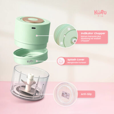 KURU FC2001 Electric Baby Food Chopper /  Blender Makanan Bayi Mpasi / Food Grade Material thumbnail 4