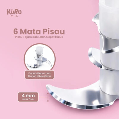KURU FC2001 Electric Baby Food Chopper /  Blender Makanan Bayi Mpasi / Food Grade Material thumbnail 7