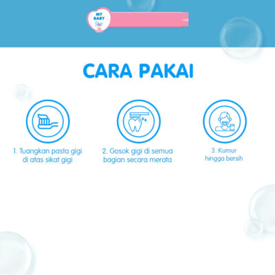 My Baby Kids Toothpaste 45 g - Pasta Gigi Anak Rasa Stroberi / Jeruk thumbnail 3
