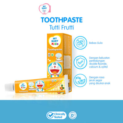 My Baby Kids Toothpaste 45 g - Pasta Gigi Anak Rasa Stroberi / Jeruk thumbnail 4