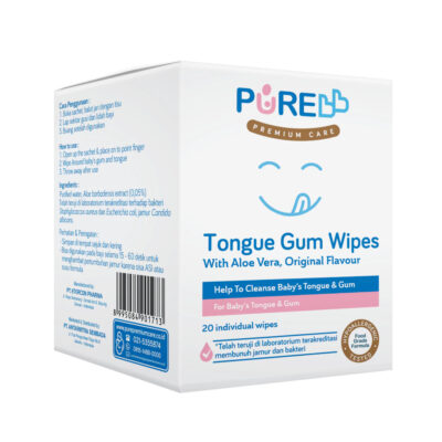PURE BB Baby Tongue Gum 20's Wipes - Tisu Basah Gusi & Lidah Bayi thumbnail 5
