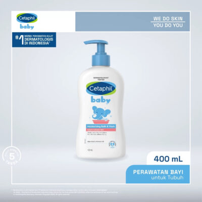 Cetaphil Baby Moist Bath & Wash 400ml Perawatan Sabun Mandi dan Shampo thumbnail 3