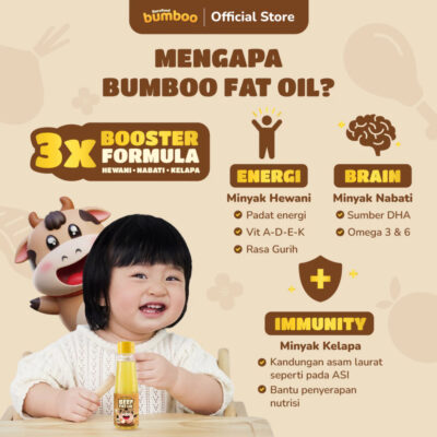 Bumboo Premium FAT Oil 110ml - Beef & Chicken Lemak Hewani Asli | EVOO with Canola - BB Booster thumbnail 6