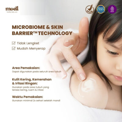 Moell Body Lotion Bayi 185gr -Body Lotion Untuk Kulit Sensitif & Kering-Pelembap Bayi Anak Daily Use thumbnail 3