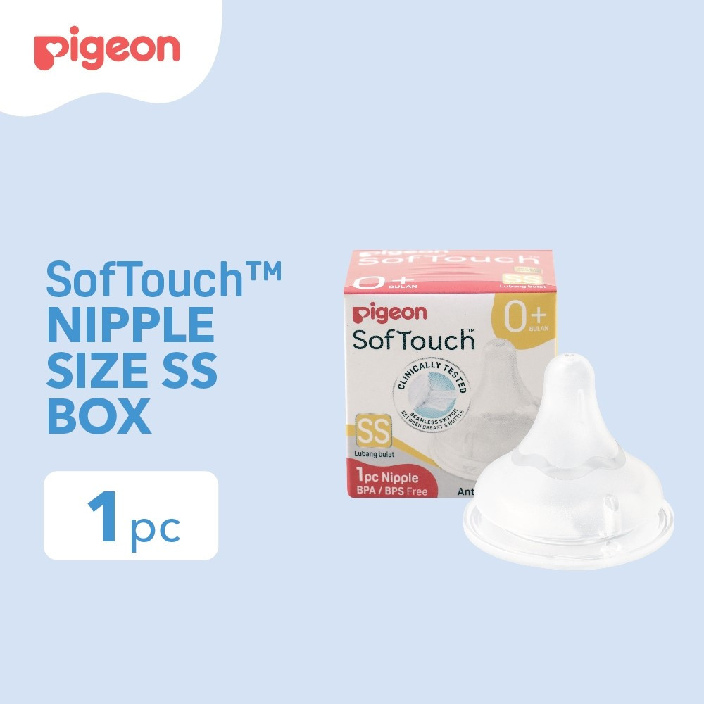 PIGEON SOFTOUCH PLUS NIPPLE 1 PCS BOX - SS / S / M / L / LL / LLL