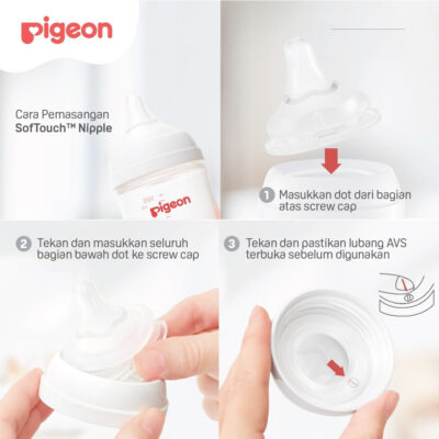 PIGEON SOFTOUCH PLUS NIPPLE 1 PCS BOX - SS / S / M / L / LL / LLL thumbnail 3