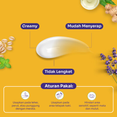 Expert Care Calming Rub Cream 50G / Aroma Telon & Lavender / Kuatkan Imun Legakan Napas Redakan Kembung thumbnail 4