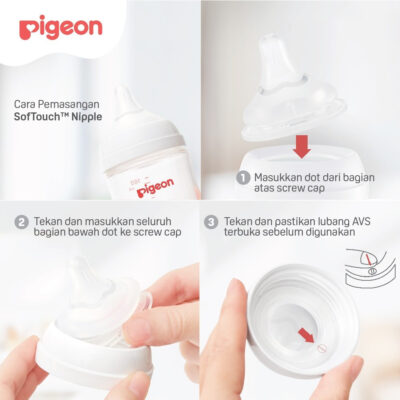 PIGEON SOFTOUCH PLUS NIPPLE 3PCS BLISTER S / M thumbnail 4