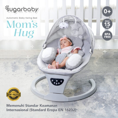 Sugar Baby - Moms Hug Automatic Baby Swing Bed/ Ayunan Bayi/ Bouncer Bayi thumbnail 3
