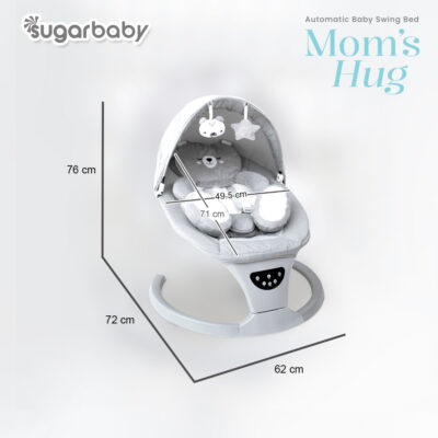 Sugar Baby - Moms Hug Automatic Baby Swing Bed/ Ayunan Bayi/ Bouncer Bayi thumbnail 9