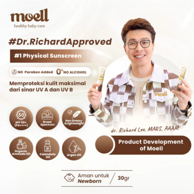 Moell Physical Sunscreen Anak & Bayi SPF 50+ (PA++++) 30 gr - Extra Water Resistant thumbnail 2