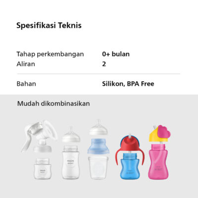 Philips Avent Teat Natural 3.0 SCY962/02 Dot Botol Bayi thumbnail 8