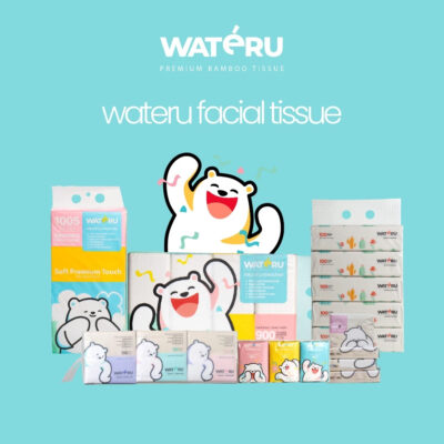 Wateru Facial Tissue 100 sheets, 3 ply | Natural & Unbleached | Wateru Premium Bamboo Tissue thumbnail 5