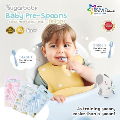 Sugar Baby Pre Spoon 2 Stages Sendok Belajar Bayi BPA FREE - Training Spoon - Peralatan Makan MPASI Bayi thumbnail 2