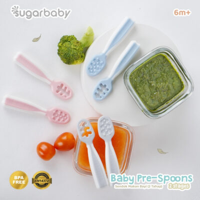 Sugar Baby Pre Spoon 2 Stages Sendok Belajar Bayi BPA FREE - Training Spoon - Peralatan Makan MPASI Bayi thumbnail 7
