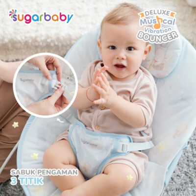 Sugar Baby New Deluxe Musical Vibration Bouncer/Ayunan Bayi/Bouncer Bayi BPA Free thumbnail 4