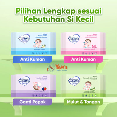 Cussons Baby Wipes - Tisu Basah Bayi 45's X3