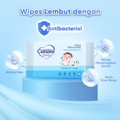 Cussons Baby Wipes - Tisu Basah Bayi 45's X3 thumbnail 6