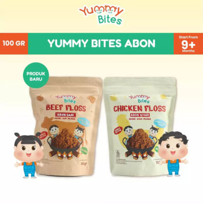 Yummy Bites Abon Mpasi & Anak 100 GR - Abon Ayam, Abon Sapi - BB Booster - NO MSG - HALAL thumbnail 2