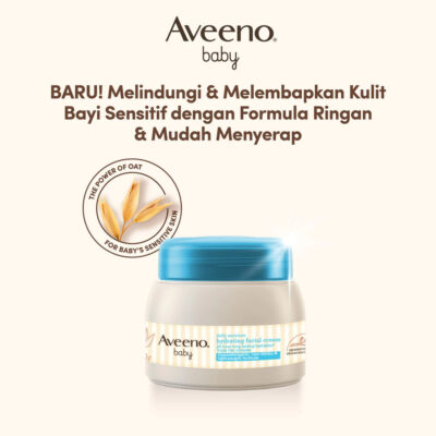 Aveeno Baby Daily Moisture Hydrating Facial Cream 60g Krim - Pelembab Wajah Bayi Kering&Sensitif thumbnail 2