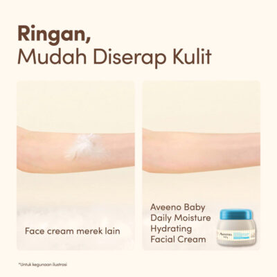 Aveeno Baby Daily Moisture Hydrating Facial Cream 60g Krim - Pelembab Wajah Bayi Kering&Sensitif thumbnail 7