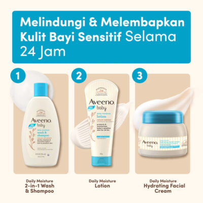 Aveeno Baby Daily Moisture Hydrating Facial Cream 60g Krim - Pelembab Wajah Bayi Kering&Sensitif thumbnail 8