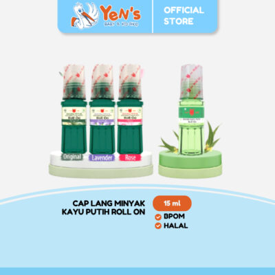 Cap Lang Minyak Kayu Putih Roll On 15 ml - 100% bahan alami kayu putih ( 1 PCS )