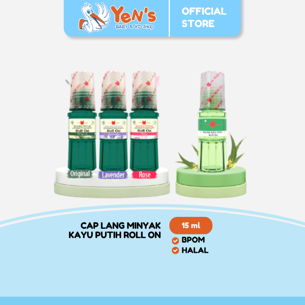 Cap Lang Minyak Kayu Putih Roll On 15 ml - 100% bahan alami kayu putih ( 1 PCS )