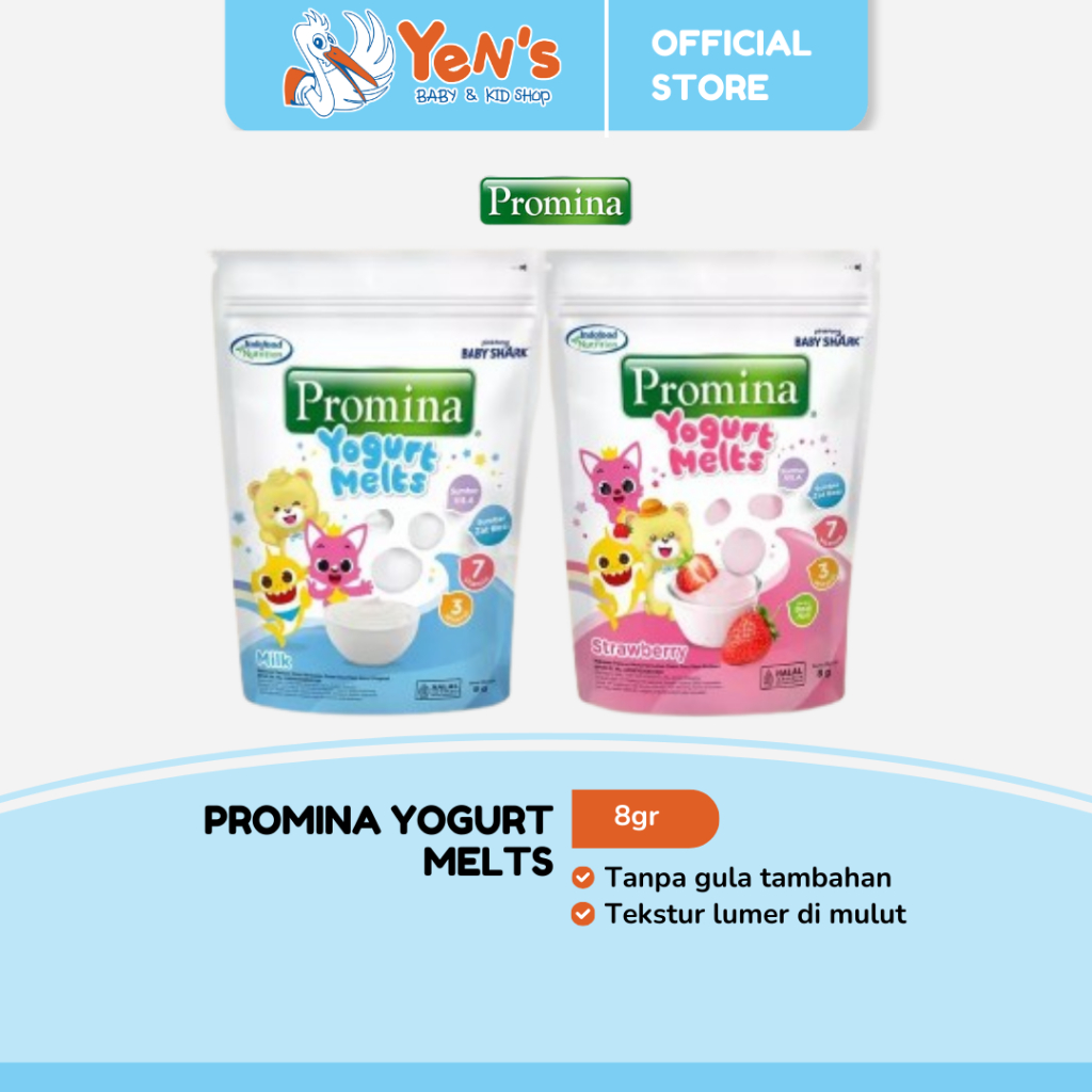 Promina Yogurt Melts 8g - Snack Cemilan Anak - Mengandung probiotik yang baik untuk pencernaan
