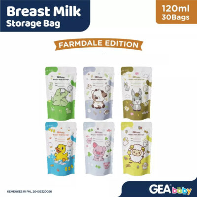 GEA Baby premium breast milk storage bag 120ml / Kantong Asi Pouch Farmdale Edition thumbnail 2